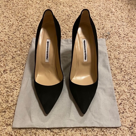 BRAND NEW Manolo Blahnik Suede BB Pump 105 - Picture 2 of 4